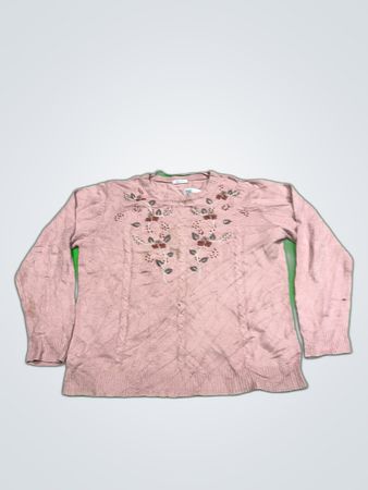 Damart Embroidered Knit Sweater
