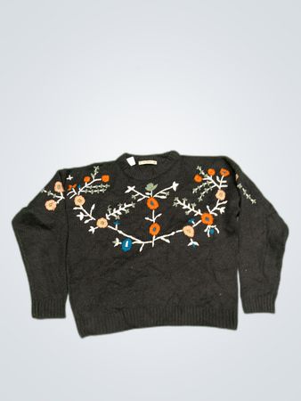 Pull&Bear Embroidered Knit Sweater