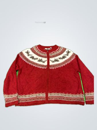Croft & Barrow Red Knit Cardigan