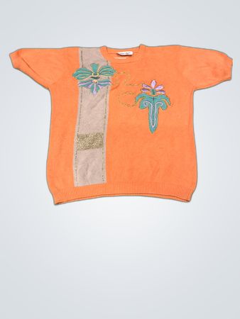Franco Valeri Embroidered Knit Sweater