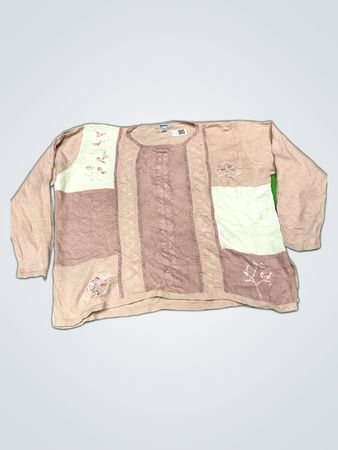 Damart Pink Patchwork Sweater