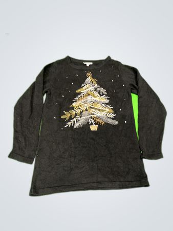 Serengeti Black Knitted Christmas Tree Sweater