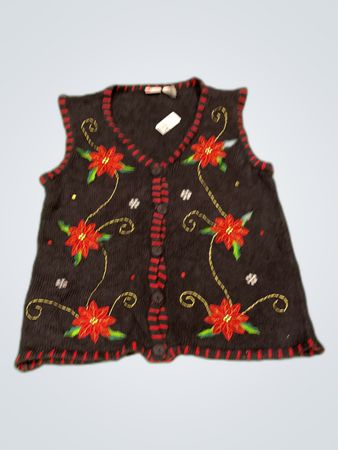Embroidered Holiday Vest
