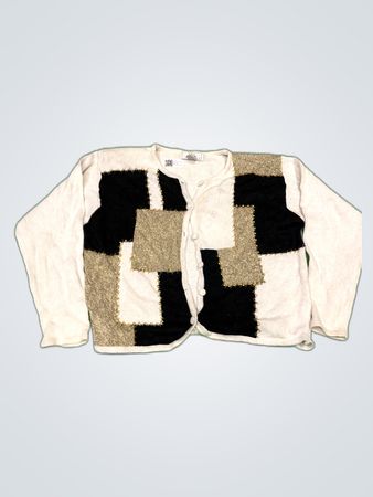 Lisa Patchwork Knit Cardigan