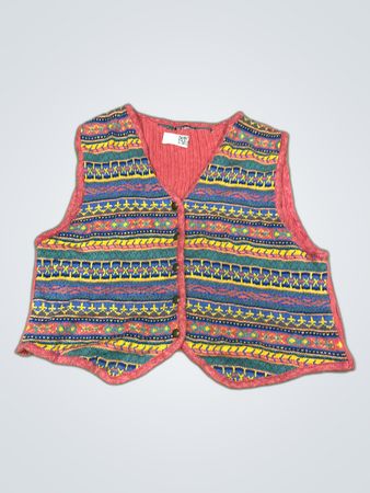 Unbranded Colorful Knitted Waistcoat Vest