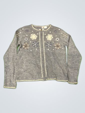 Croft & Barrow Snowflake Knit Cardigan