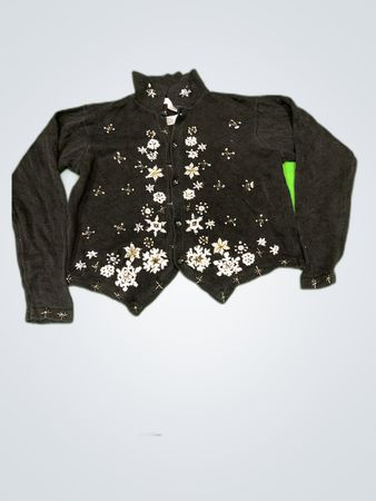 Embellished Black Cardigan