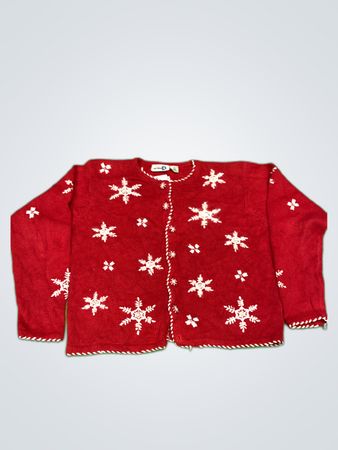 Paul Harris Design Red Snowflake Sweater