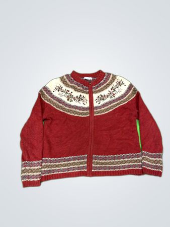 Croft & Barrow Red Knit Cardigan