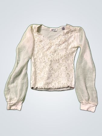 Afibel Sheer Lace Blouse
