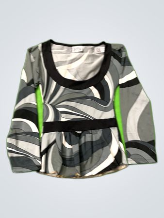 Madonna Printed Long Sleeve Blouse