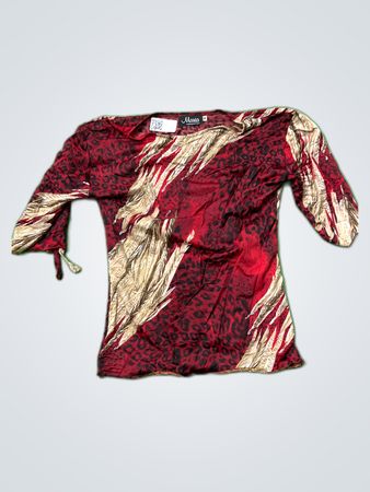 Mania Collection Printed Leopard Blouse