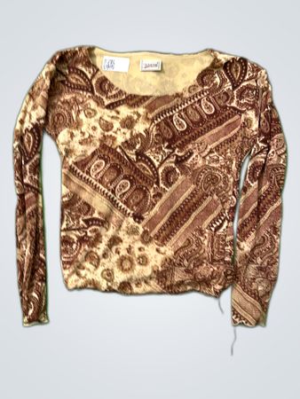 Semprepre Printed Long Sleeve Blouse