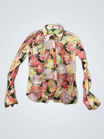 MCMXX Printed Floral Long Sleeve Blouse