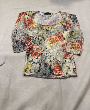 Q-Sport Printed Graphic Blouse