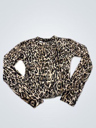 Leopard Print Long Sleeve Top