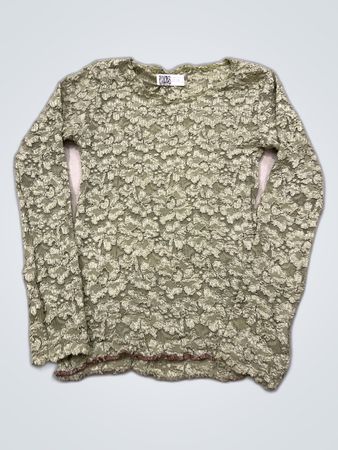 Zara Green Lace Sheer Blouse