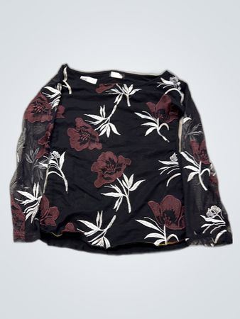 m.collection Embroidered Long Sleeve Blouse