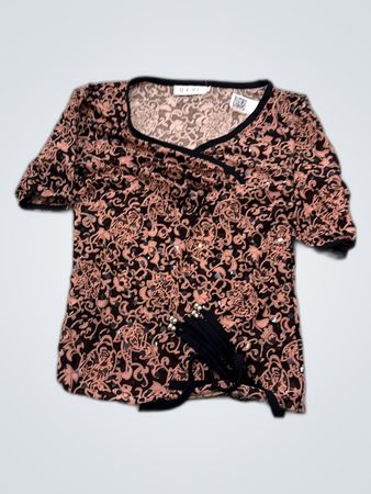 DFYL Pink and Black Floral Top