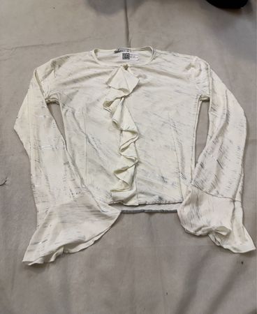 Zara Ruffle Long Sleeve Blouse