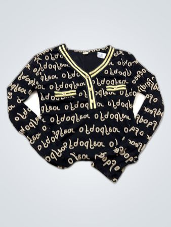 Black Graphic Sweater