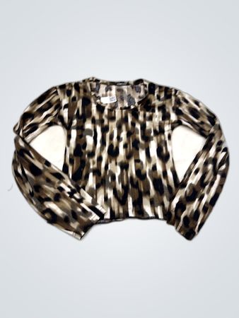 Frank Walker Leopard Print Long Sleeve Knit Top