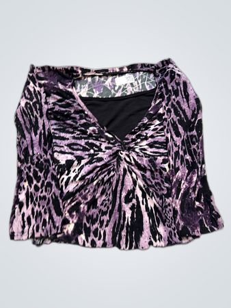 C&A Purple Leopard Print Cropped Camisole