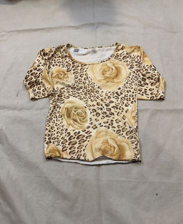 Zara Printed Leopard Rose T-Shirt