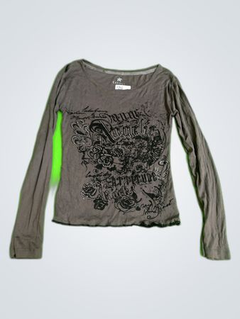 Caroll Graphic Long Sleeve Top