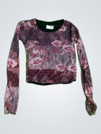 Long-sleeved floral top