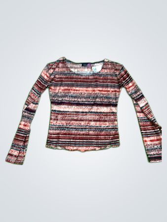 Plurielles Striped Long Sleeve Blouse