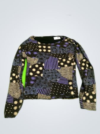 Unbranded Patchwork Sequined Knit Sweater