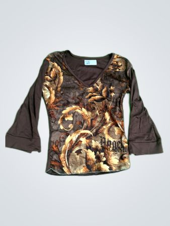 Brown Floral Top