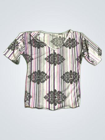 Okay Printed V-Neck Blouse