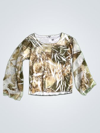 Long-Sleeve Patterned Top