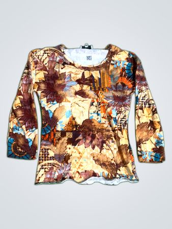 invrPrint Printed Long-Sleeve Blouse