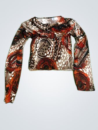 Unbranded Printed Long Sleeve Blouse