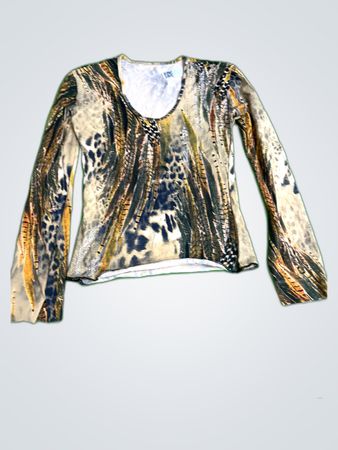 Animal Print Long Sleeve Top
