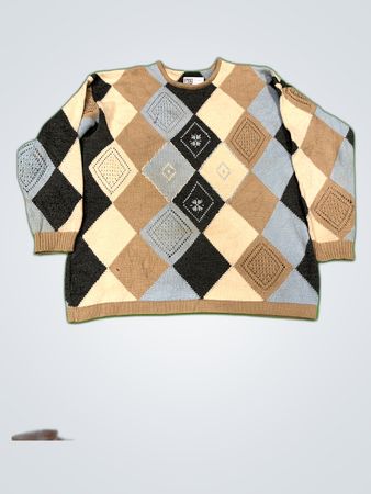 Vintage Argyle Knit Sweater