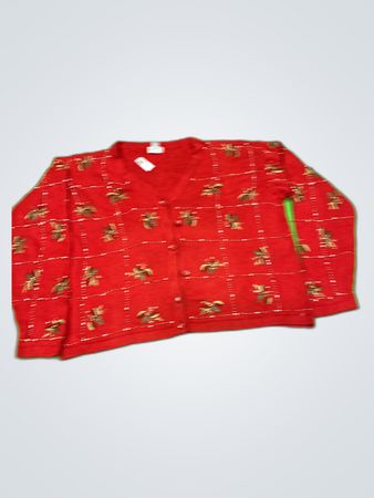 BonWorth Red Embroidered Sweater