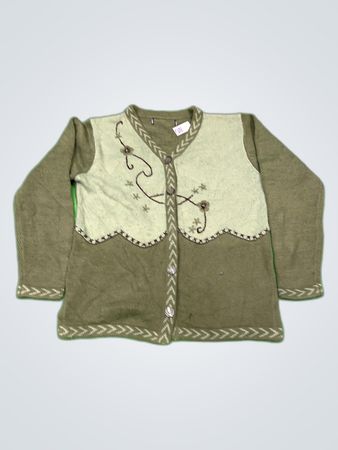 Unbranded Embroidered Knit Cardigan