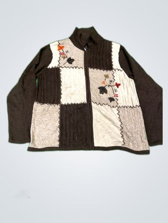 Allison Daley Patchwork Knit Cardigan