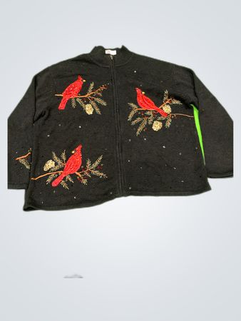 Dressbarn Embroidered Cardigan Sweater
