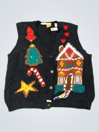 Karen Scott Christmas Knitted Vest