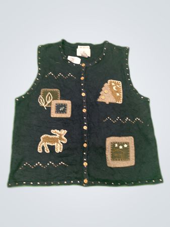 Christopher & Banks Embroidered Knit Vest