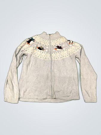 Christopher & Banks Knitted Penguin Cardigan