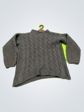 Grey Cable Knit Sweater