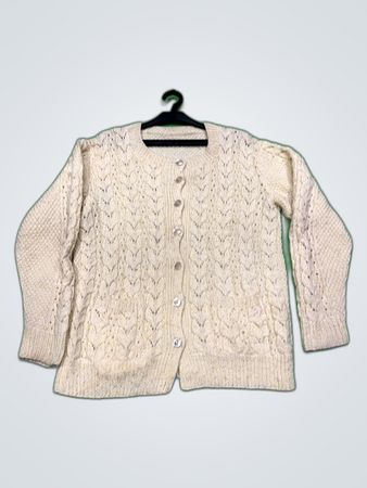 Unbranded Cream Knit Cardigan