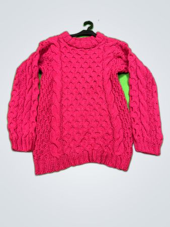 Unbranded Pink Cable Knit Sweater