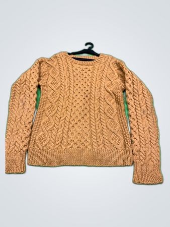 Yellow Cable Knit Sweater